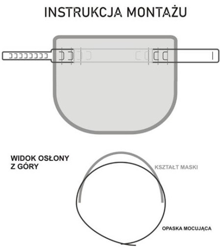 Ochranný štít vyrobený z PVC, veľkosť L