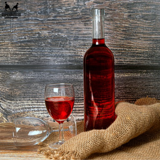 Fľaša na VÍNO LIKÉRY BORDEAUX JUICE 750 ml Číra na víno, mušt + KOROK