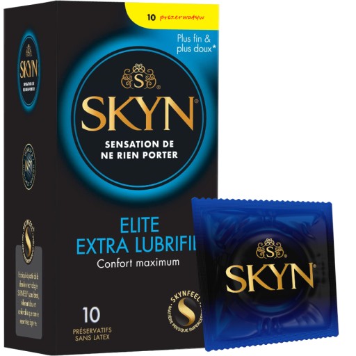 Unimil SKYN ELITE EXTRA MOISTURIZED tenké nelatexové kondómy, 10 ks.