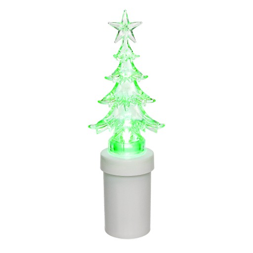 LED vložka v podobe 17 cm zeleného vianočného stromčeka
