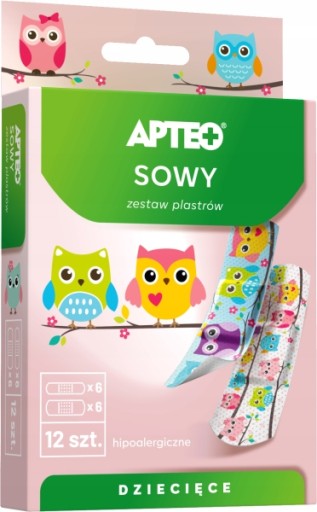APTEO SÓWKI náplasti s obväzom pre deti, 12 kusov