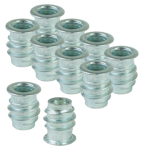 10x M4 x 10 mm nástrčná vložka, nábytková vložka do dreva, s imbusovým kľúčom 4