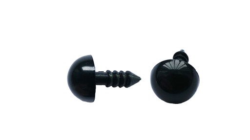 BEZPEČNOSTNÉ OČI S SPOJKOU PRE HRAČKY 14MM ČIERNA
