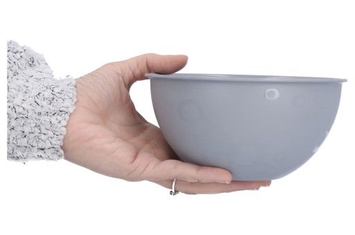 Plastová kuchynská misa, 0,75l, sivá na maškrty, chipsy, Ø15 cm