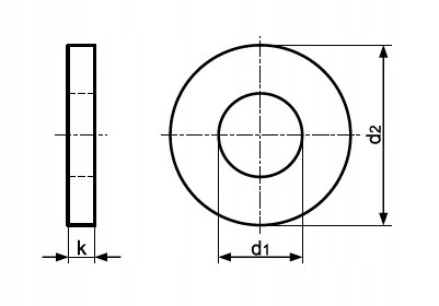 Podložka RL6 M16, 17 mm x 45 mm, hrúbka 6 mm