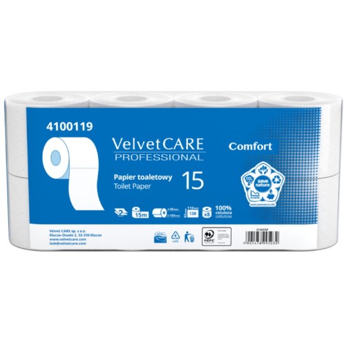 VELVET COMFORT toaletný papier 8x15m|2w|celulóza*