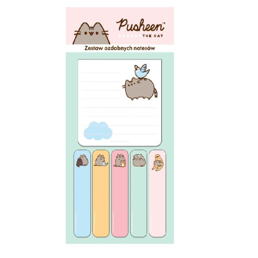 NOTEBOOK 30K PUSHEEN + INDEXOVACIE ZÁLOŽKY 5KS KAT