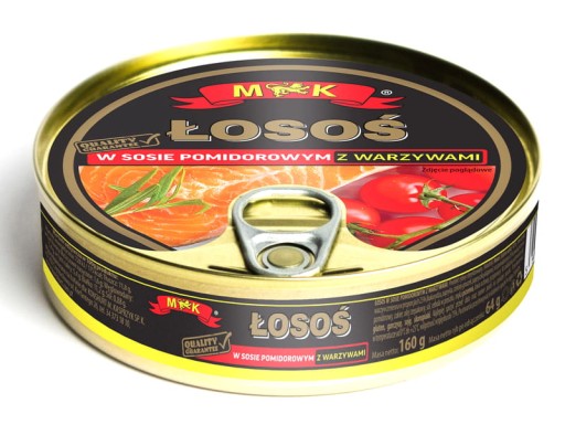 Losos v paradajkovej omáčke so zeleninou Konshurt 160g/64g