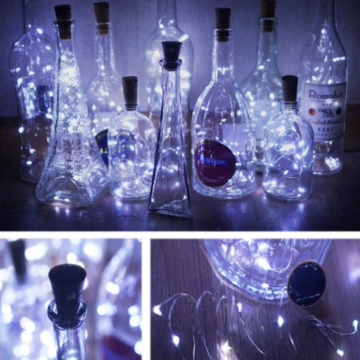viečko FĽAŠE 20 LED SVIETID NA SOLÁRNY DRÔT
