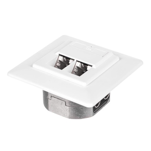 Kompletná zásuvka pod omietku 2xRJ45 FTP, STP kat