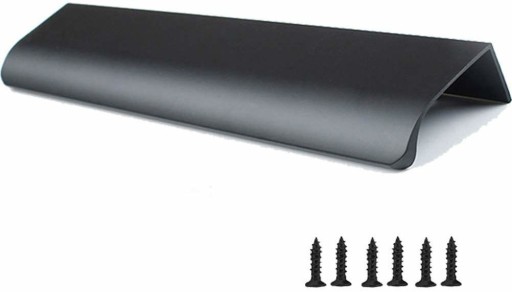 ÚCHYTKA NÁBYTKOVÁ 80mm MATNÁ ČIERNA MODERNÁ hrana