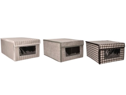 Textilný ORGANIZÁTOR 34x29x18 cm s vekom a OKNOM - do ŠATNÍKA