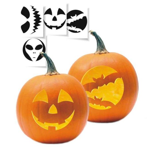 Vyrezávacie šablóny na vyrezávanie halloweenskych tekvíc