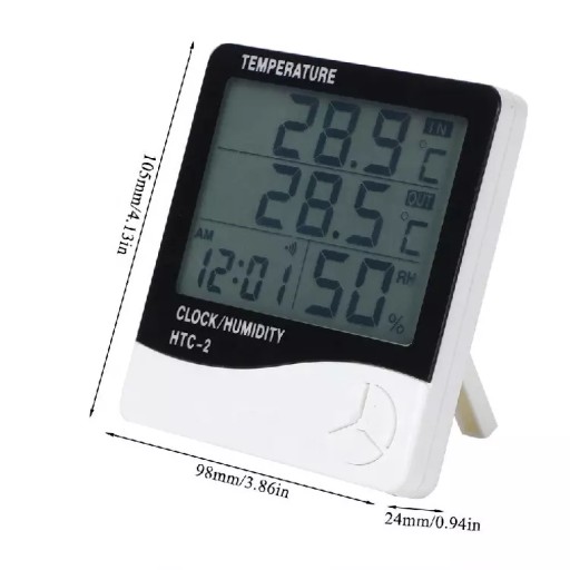 DIGITÁLNY TEPLOMER HYGROMETER HODINY METEOSTANICE