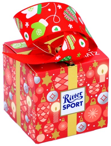 Vianočné čokoládky AKO DARČEK POD VIANOČNÝ STROMČEK Ritter Sport 83g