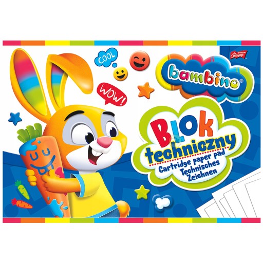 BAMBINO TECHNICKÝ BLOK BIELY 10 ŠKOLSKÝ LIST A4