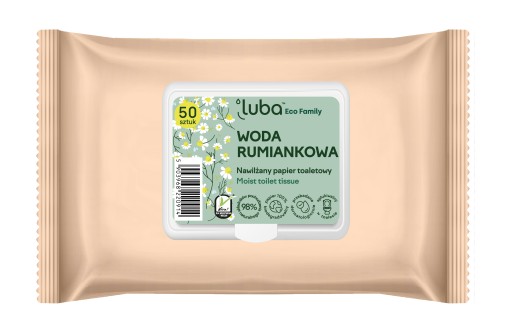 Navlhčený papier voňavý s harmančekovou vodou Luba 50