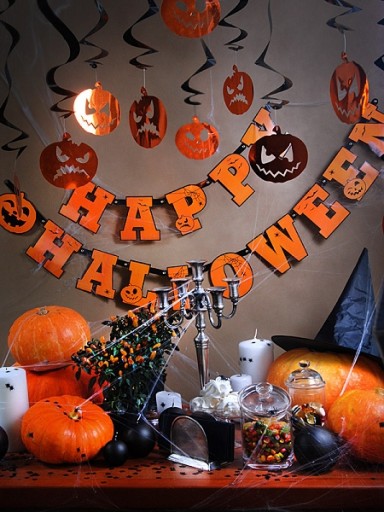 ZÁVESNÉ NETOPIEKY NA HALLOWEENSKÉ OZDOBY OZDOBY BANNER GARLANDA 6 ks.