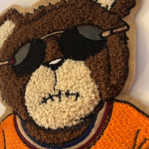 Nášivka El Chapo Teddy Bear, veľká vyšívaná aplikácia