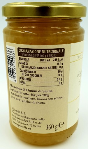 Citrónový džem originál Sicília FLAVOURS OF SICILY