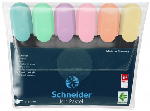 Schneider Job puzdro na pastelový zvýrazňovač 6x pastel