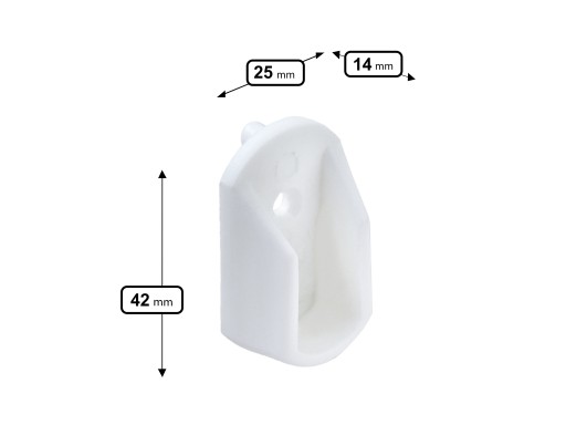 OVÁLNA TYČ MONTÁŽNA RÚČKA NA 2 ČEPY 1 KS