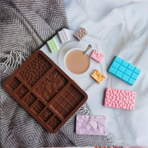 Silikónová forma na voskové torty, odliatky mydla, mini čokoládové tyčinky
