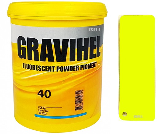 40 fluorescenčné RAL 1026 celadon žltý základný lak 100ml Gravihel 1069