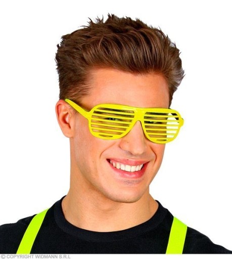 ŽLTÉ ŽALÚZIE OKULIARE NEÓNOVÉ ŽLTÉ DISCO