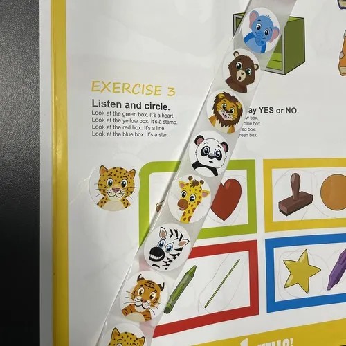 motivačné nálepky 500 ks cien pre deti, rolka 8 motívov