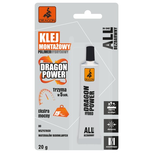 Montážne lepidlo Hybridný polymér Dragon Power 20 g Bezba