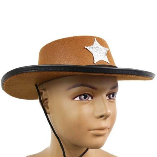 KOVBOYSHERIFF klobúk s hviezdou, DETSKÝ VEĽKOSŤ