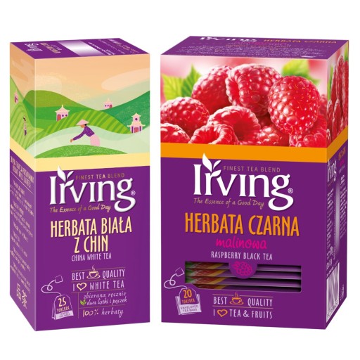 IRVING Čierny malinový čaj 20 obálok