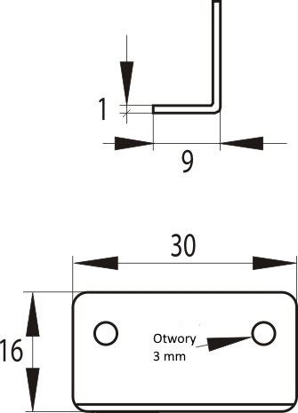 SISO X850 štvorcový nábytkový zámok fi19x22, jeden kľúč #E02