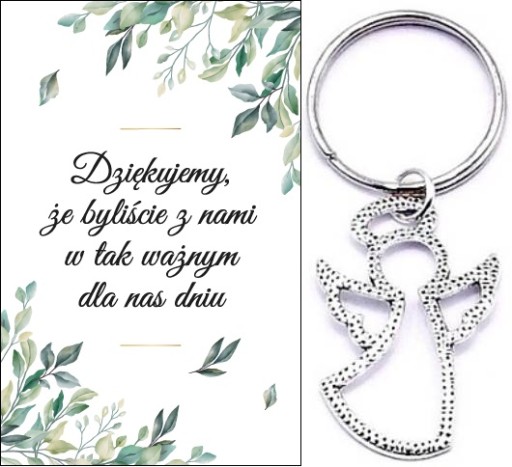 ĎAKUJEME HOSTOM DARČEK SVADOBNÝ ANJEL KĽÚČOVKA SPOMIENKY
