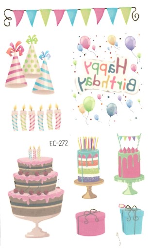 Umývateľné tetovanie pre deti BIRTHDAY EC272