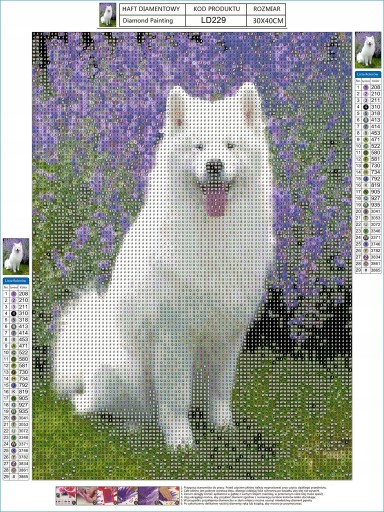 DIAMANTOVÁ VÝŠIVKA Psia mozaika Diamond Picture 5D diamantový rezací papier