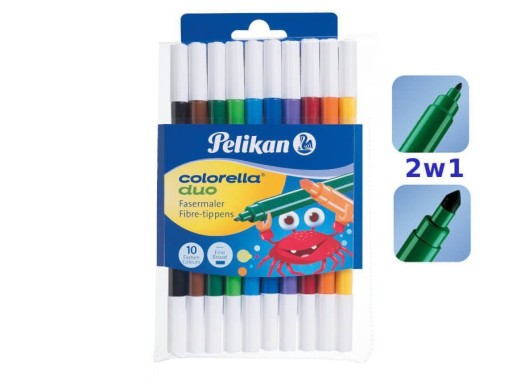 Colorella Duo popisovače 2v1, 10 ks PELIKAN