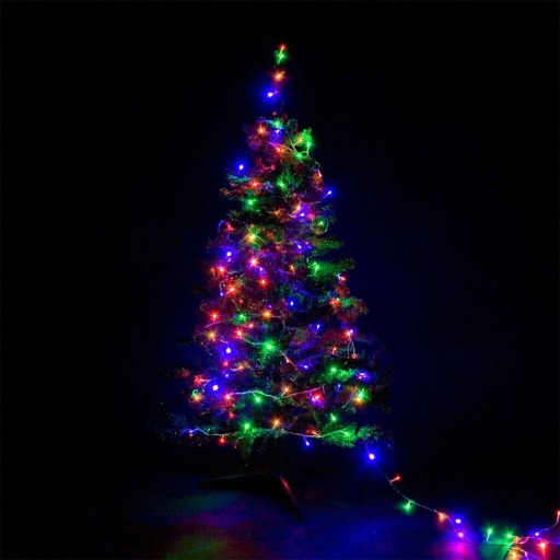 OSVETLENIE VIANOČNÉHO STROMČEKA 200 LED VONKAJŠIE / VNÚTORNÉ VIACFAREBNÉ