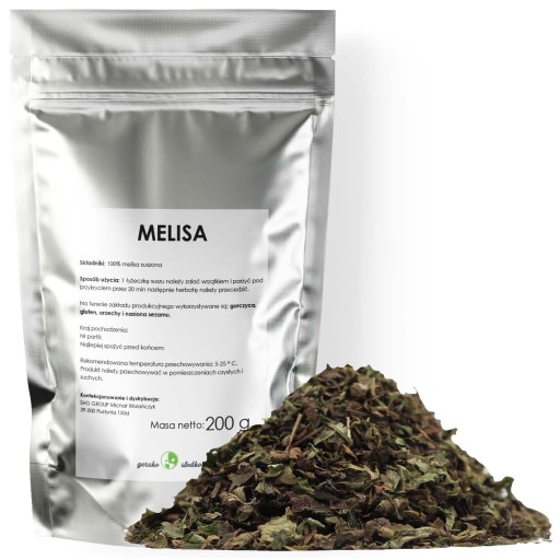 SUŠENÁ MELISA, listy medovky, čaj na spanie, 200g