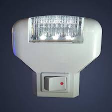 UHLÁ LAMPA PRE NOČNÝ KONTAKT, 3 LED BIELE s VYPÍNAČOM