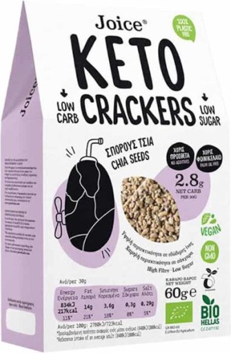 BIO KETO KREKERY S CHIA SEMIENKAMI 60g BIO