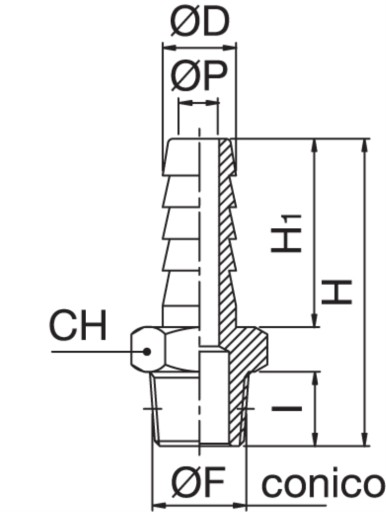 Zástrčka vianočného stromčeka pre 14 mm 1/2