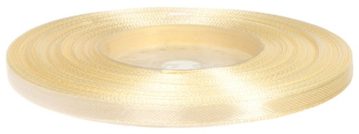 Saténová stuha 6 mm 32 m - krémová