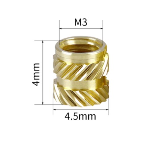 Závitové vložky KINGROON matice M3x4x4,5 mm