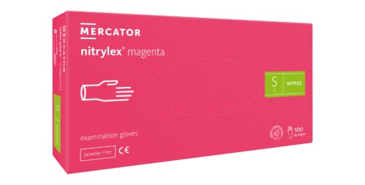 Rukavice na MANIKÚRU MERCATOR NITRYLEX purpurová AQL 1,5 roka S 100 ks.