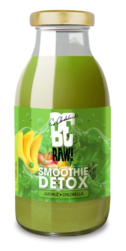 BeRAW Detox kapustové smoothie chlorella natural bez pridaného cukru 250 ml