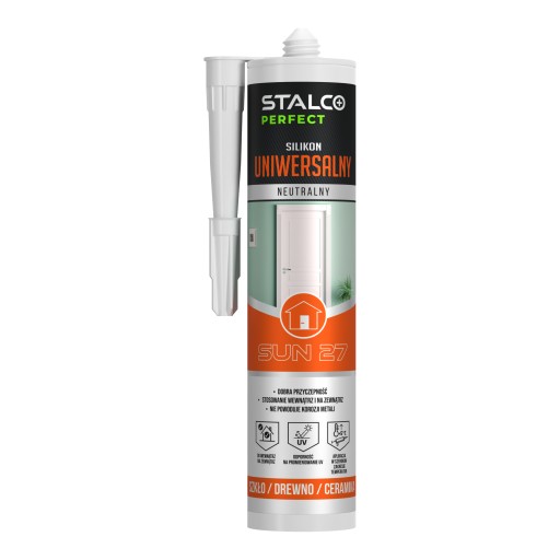 UNIVERZÁLNY NEUTRÁLNY SILIKÓN BIELY 280 ML FLEXIBILNÝ TESNENIE STALCO