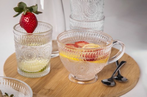Šálka na kávu, veľké sklo s uškom, hrnček Daisy Altom Design, 430 ml