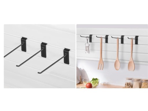 JEDNOHÁKOVÝ PRIESTOR OBCHODU SLATWALL ČIERNA 10cm PRE FRÉZOVANÉ PANELY